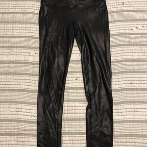 SPANX Black Faux Leather Leggings